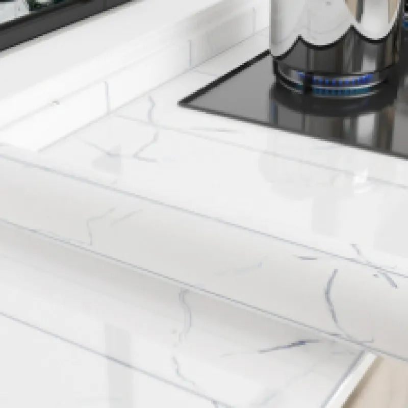 Marbling Thickened Self-adhesive Waterproof Anti-oilproof Wall Kitchen Cabinet Stickers