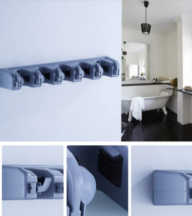 Bathroom Mop & Broom Holder Clip