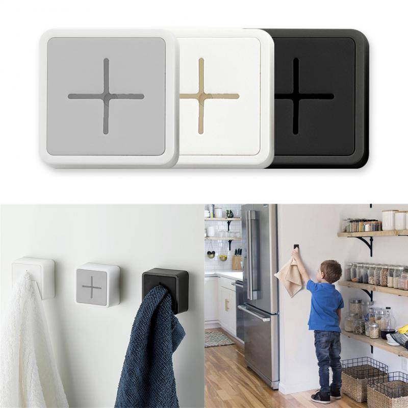 Self-Adhesive Wall Mounted Towel Hook Organizer