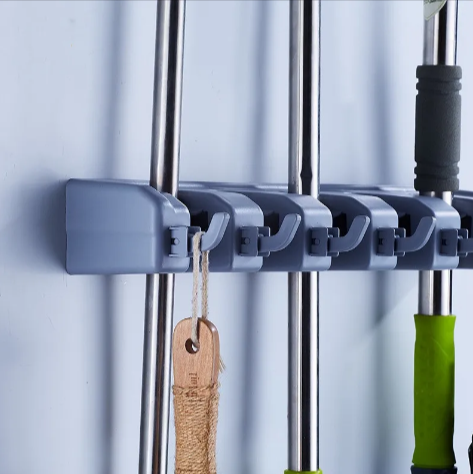 Bathroom Mop & Broom Holder Clip