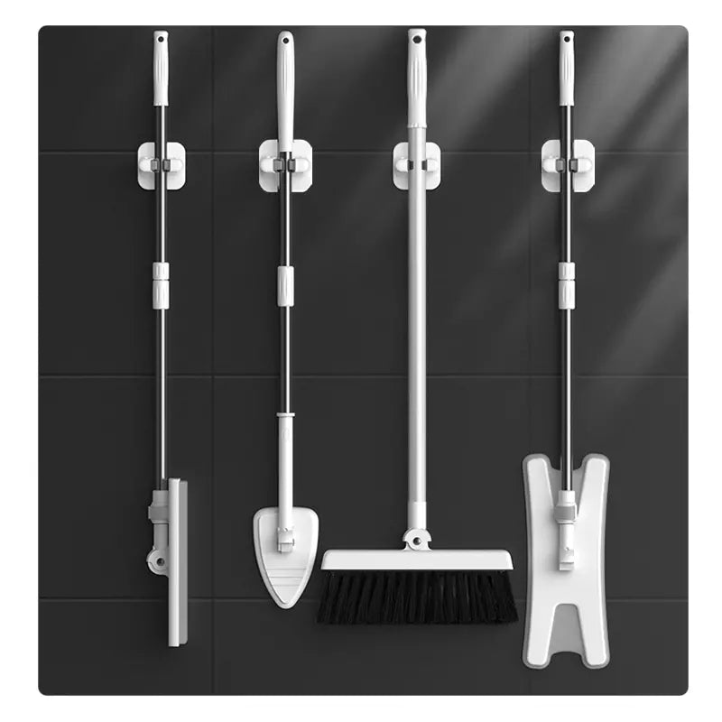 Wall Mount Self Adhesive Broom and Mop Holder (1pc)