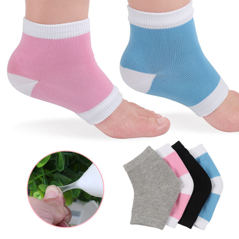 Silicone Heel Socks for Foot Care and Moisturizing