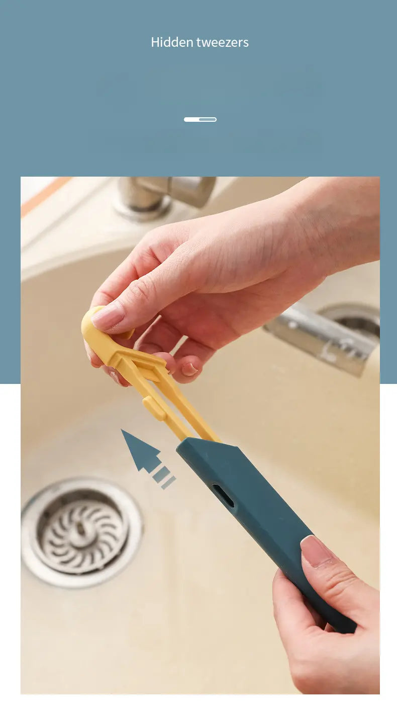 2-in-1 Stove Brush with Tweezers for Kitchen Cleaning