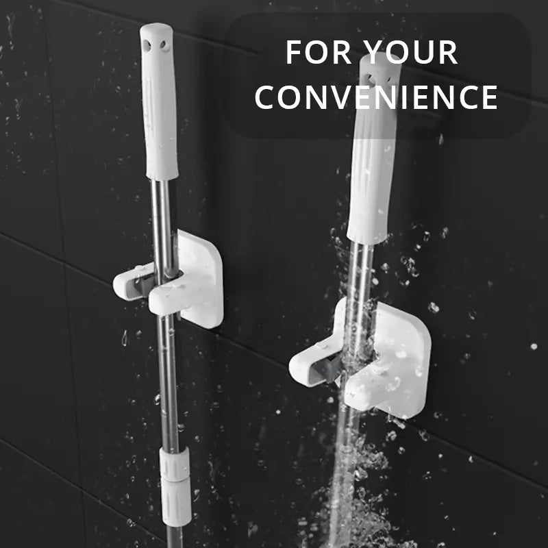 Wall Mount Self Adhesive Broom and Mop Holder (1pc)
