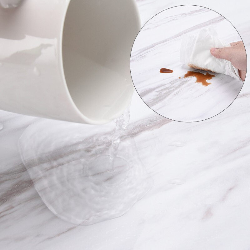 Waterproof Self-Adhesive Marble Effect Kitchen Wrap