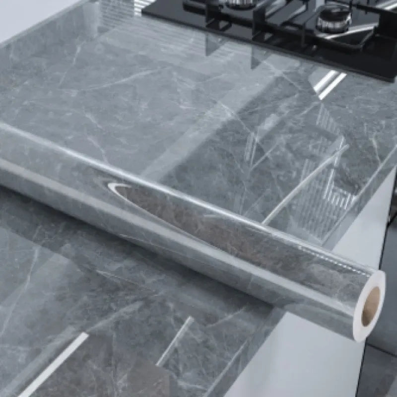 Marbling Thickened Self-adhesive Waterproof Anti-oilproof Wall Kitchen Cabinet Stickers